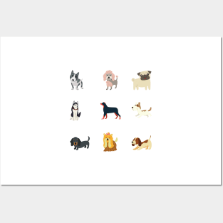 Cute And Playful Dogs Sticker Pack Posters and Art